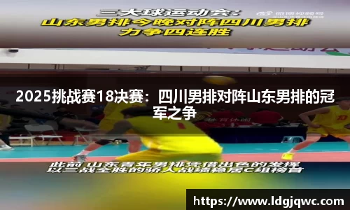 2025挑战赛18决赛：四川男排对阵山东男排的冠军之争