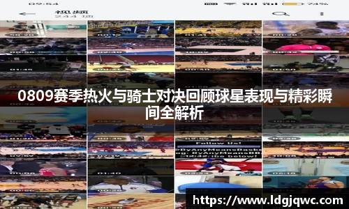 0809赛季热火与骑士对决回顾球星表现与精彩瞬间全解析
